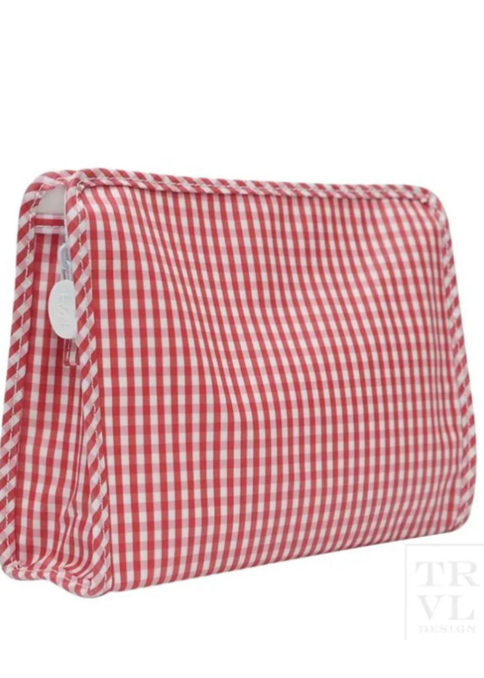 TRVL Design ROADIE LARGE Zip Pouch - GINGHAM RED