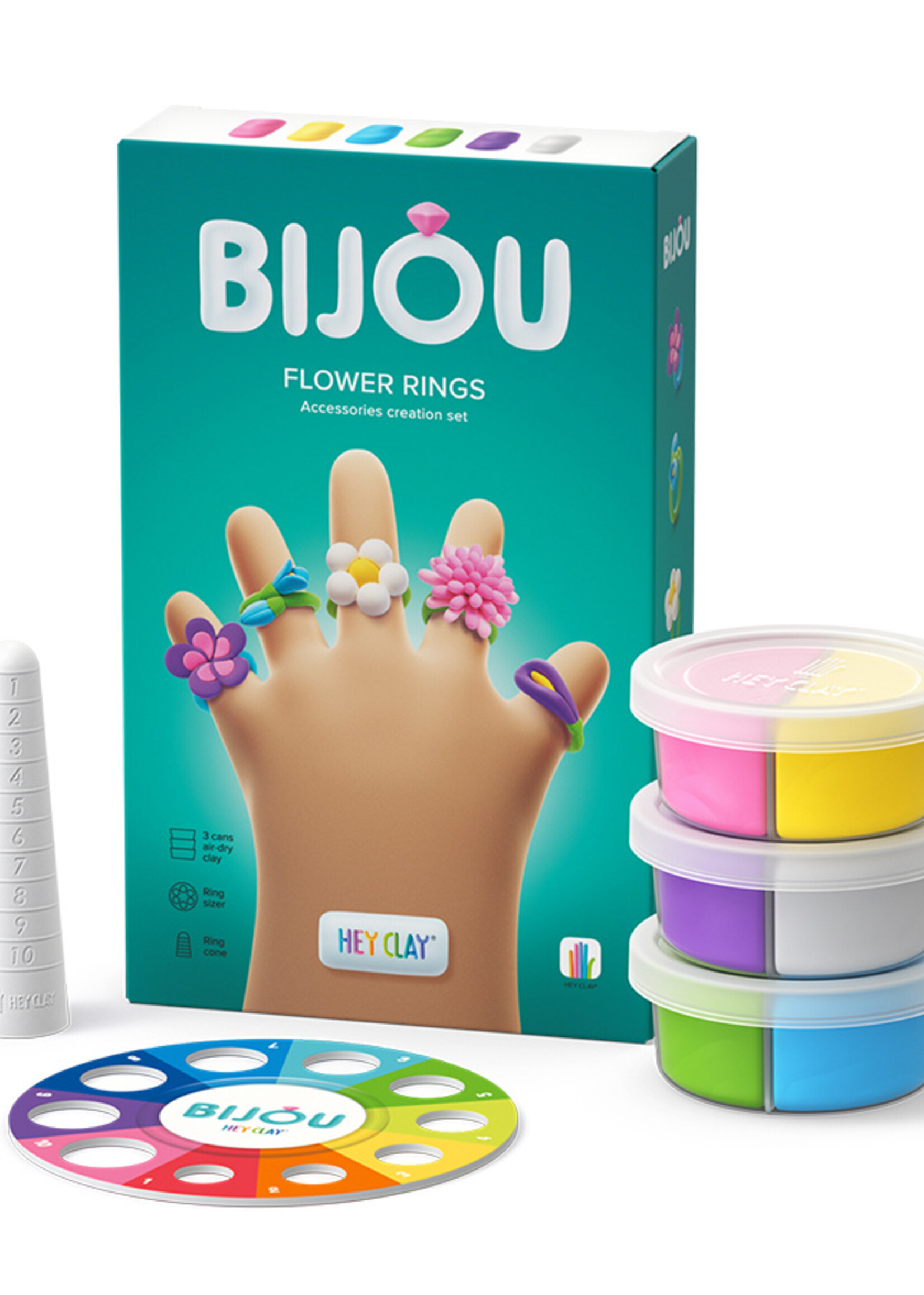 Fat Brain Hey Clay Bijou Flower Rings