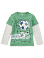 Tea Collection GOALKEEPER LION LAYERED TEE ENGLISH IVY