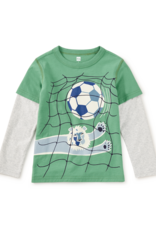 Tea Collection GOALKEEPER LION LAYERED TEE ENGLISH IVY