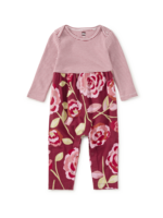 Tea Collection PRINT MIX BABY ROMPER TURKISH ROSE