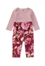 Tea Collection PRINT MIX BABY ROMPER TURKISH ROSE