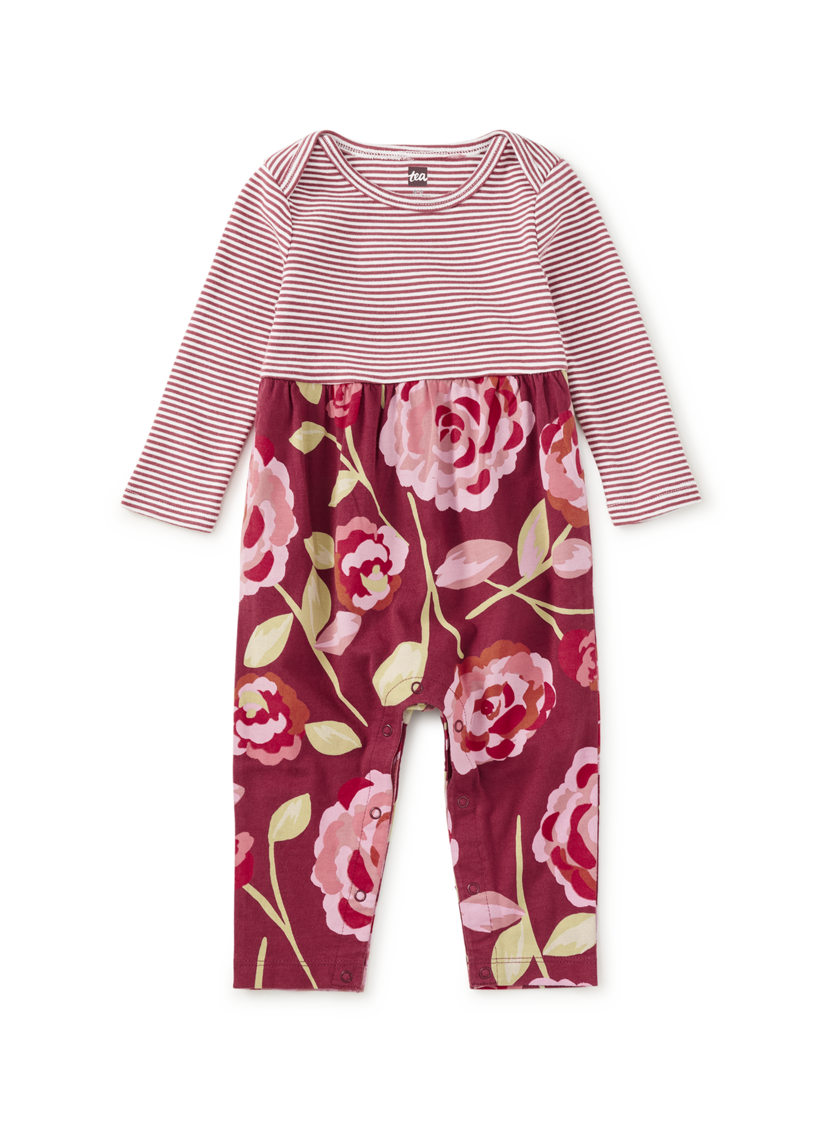 Tea Collection PRINT MIX BABY ROMPER TURKISH ROSE
