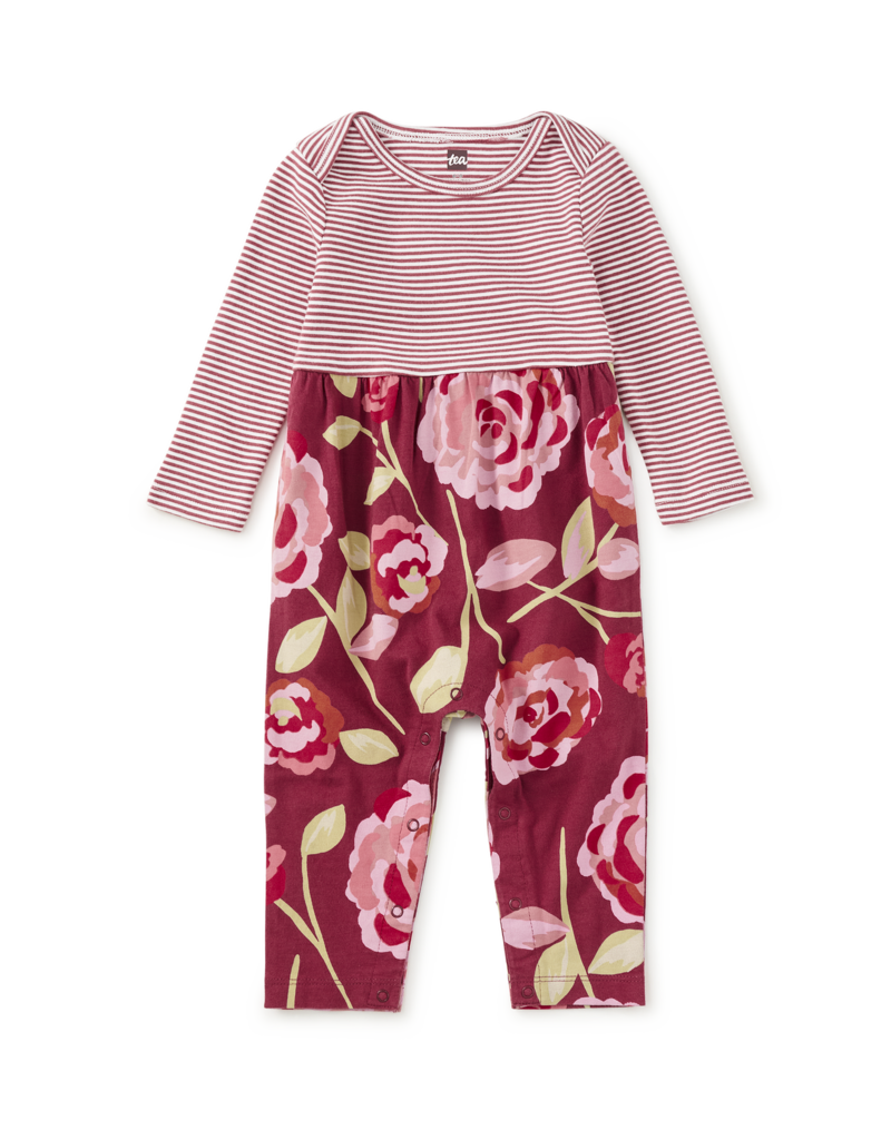 Tea Collection PRINT MIX BABY ROMPER TURKISH ROSE