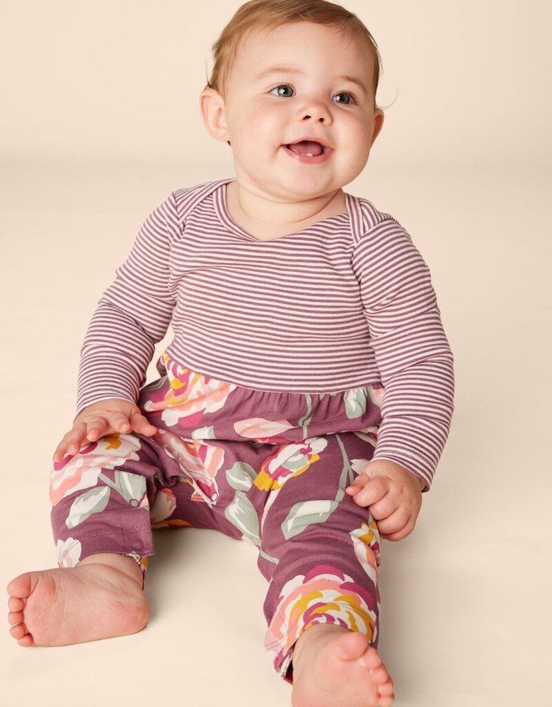 Tea Collection PRINT MIX BABY ROMPER TURKISH ROSE