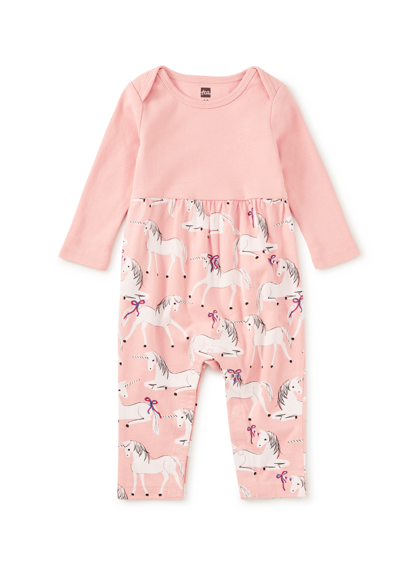 Tea Collection PRINT MIX BABY ROMPER ROYAL MEADOW UNICORNS