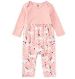Tea Collection PRINT MIX BABY ROMPER ROYAL MEADOW UNICORNS