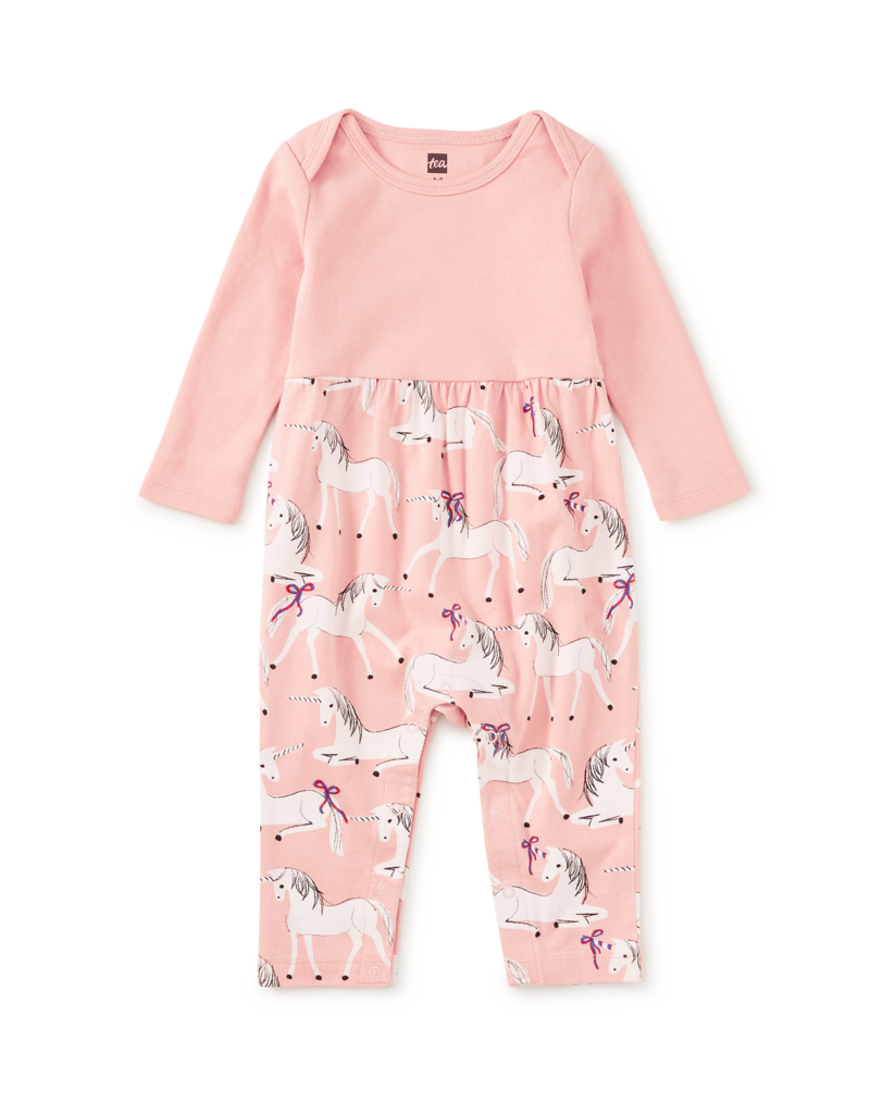 Tea Collection PRINT MIX BABY ROMPER ROYAL MEADOW UNICORNS