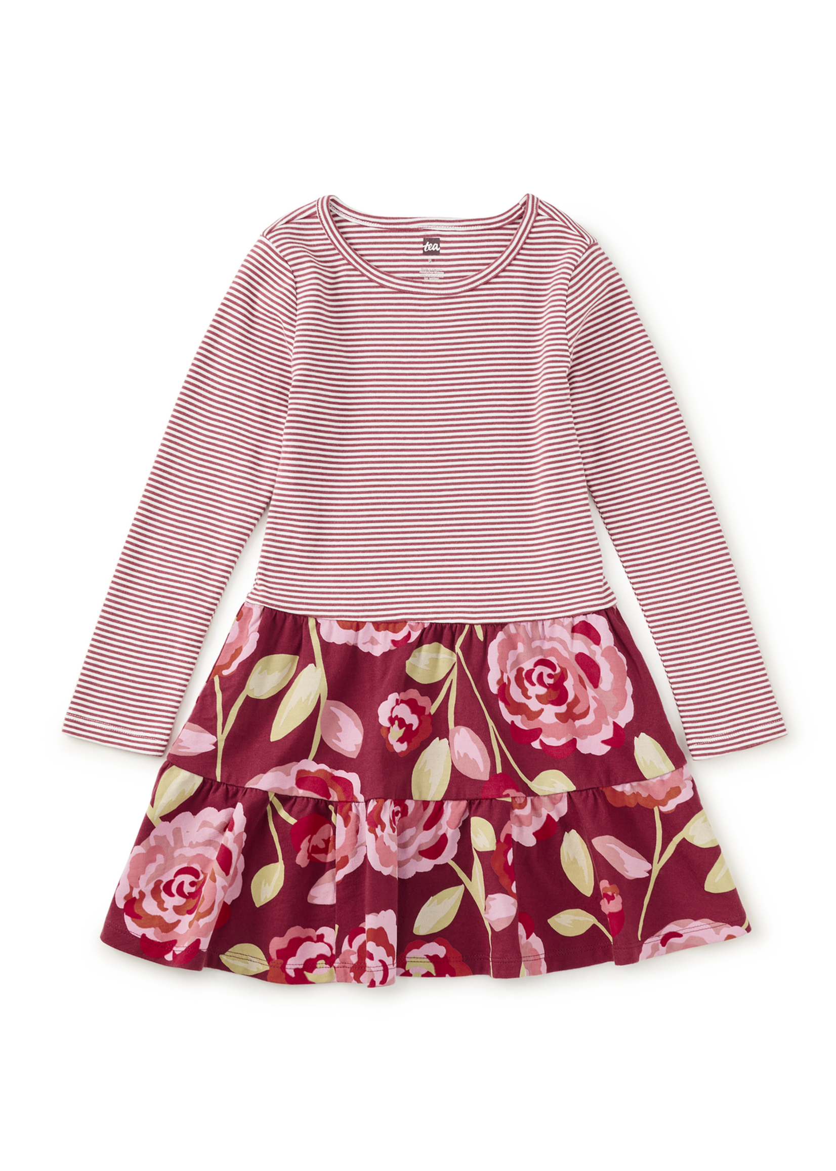 Tea Collection Tiered Skirted Twirl Dress Turkish Rose