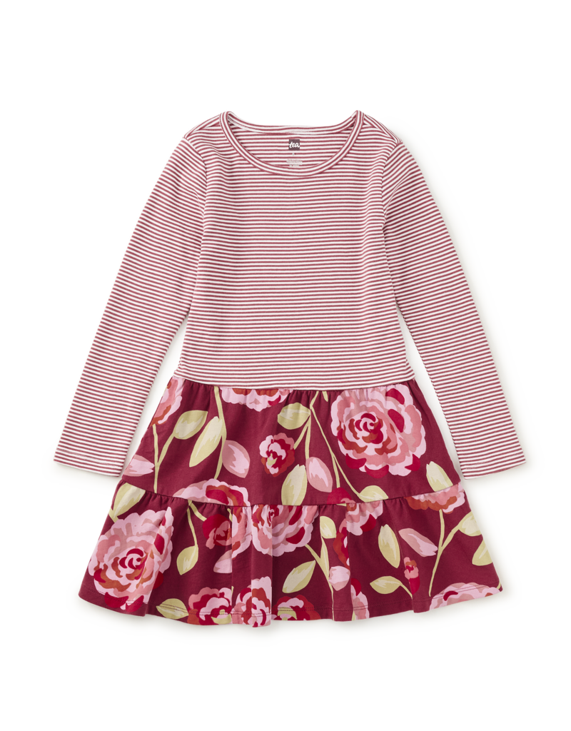 Tea Collection Tiered Skirted Twirl Dress Turkish Rose