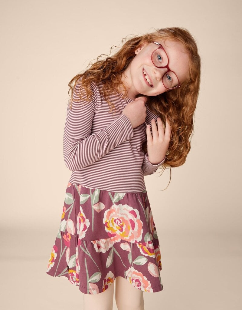 Tea Collection Tiered Skirted Twirl Dress Turkish Rose