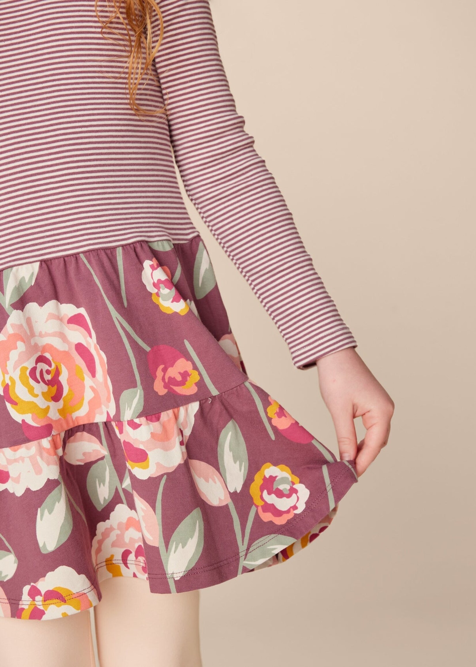 Tea Collection Tiered Skirted Twirl Dress Turkish Rose