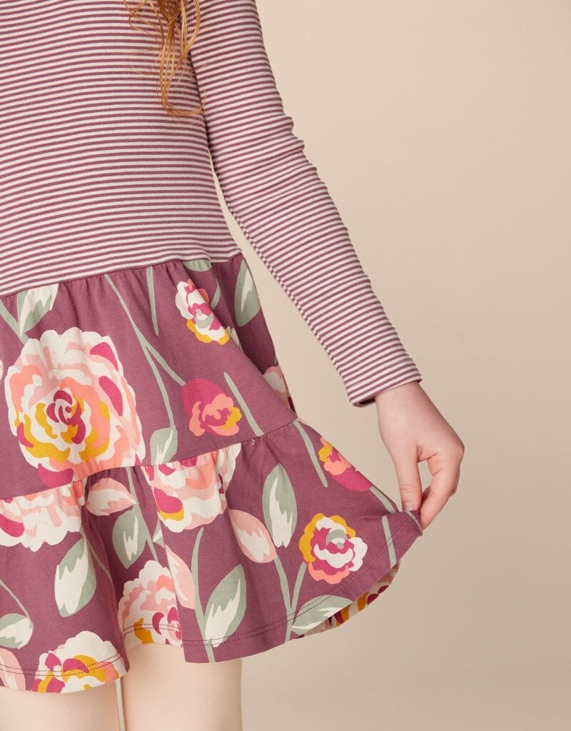Tea Collection Tiered Skirted Twirl Dress Turkish Rose