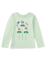 Tea Collection ENGLISH GARDEN GRAPHIC TEE. MINT CREAM