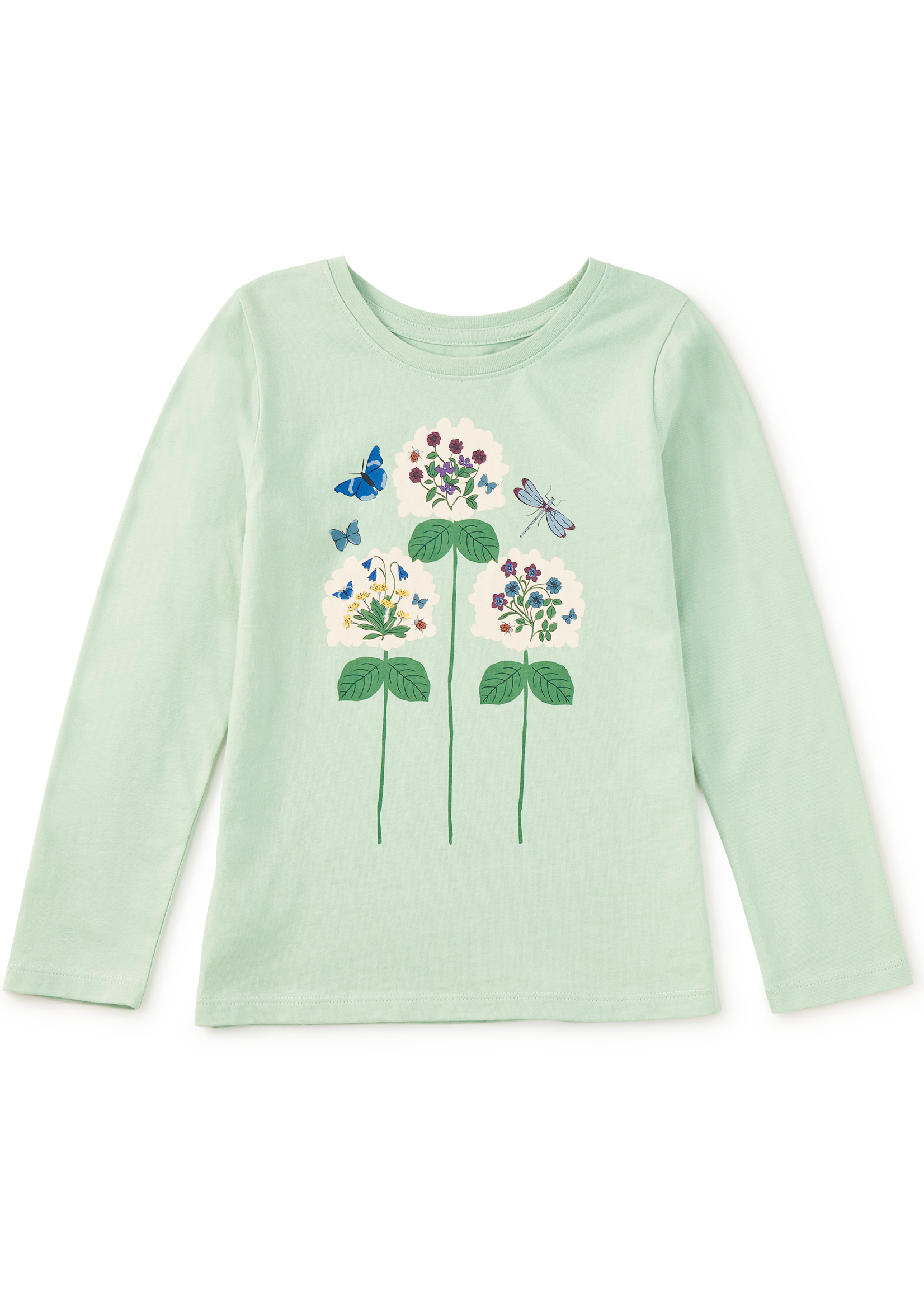 Tea Collection ENGLISH GARDEN GRAPHIC TEE. MINT CREAM