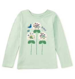 Tea Collection ENGLISH GARDEN GRAPHIC TEE. MINT CREAM