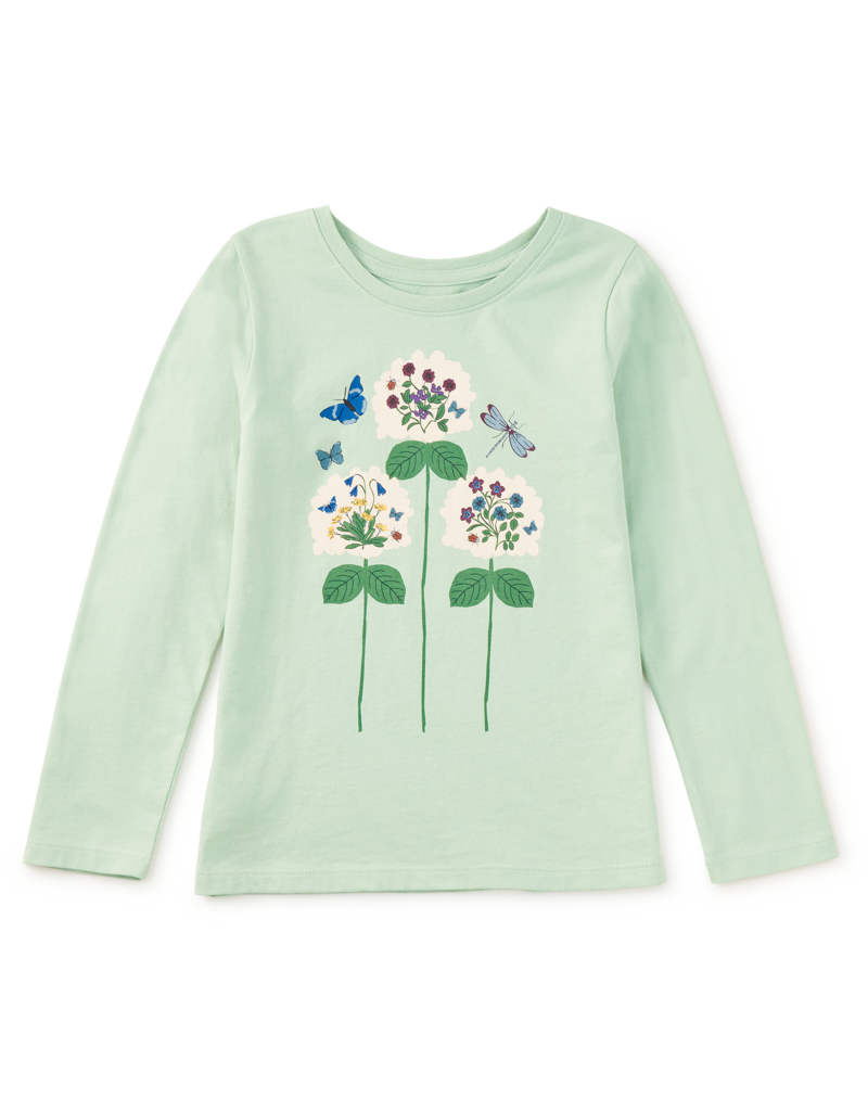 Tea Collection ENGLISH GARDEN GRAPHIC TEE. MINT CREAM