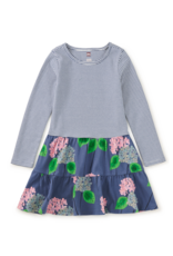 Tea Collection Tiered Skirted Twirl Dress Cornwall Hydrangeas