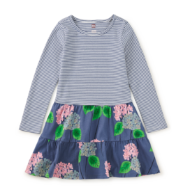 Tea Collection Tiered Skirted Twirl Dress Cornwall Hydrangeas