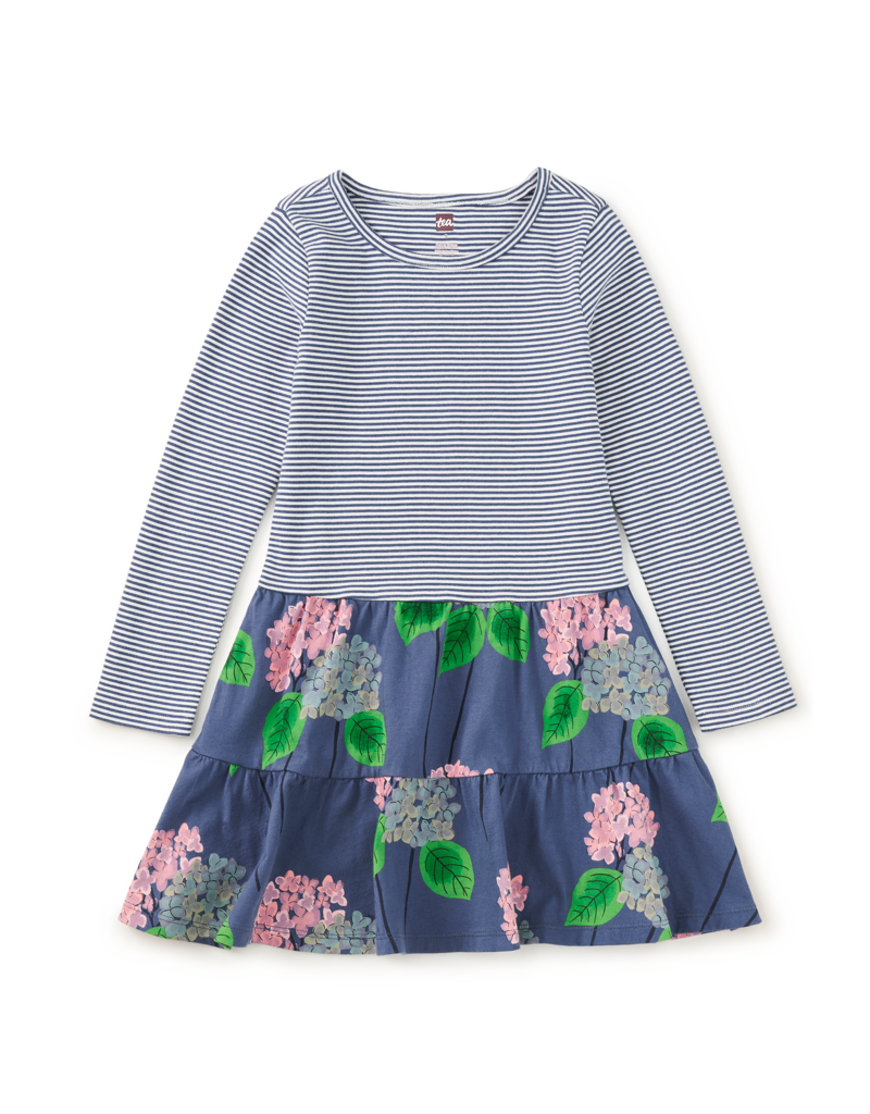 Tea Collection Tiered Skirted Twirl Dress Cornwall Hydrangeas