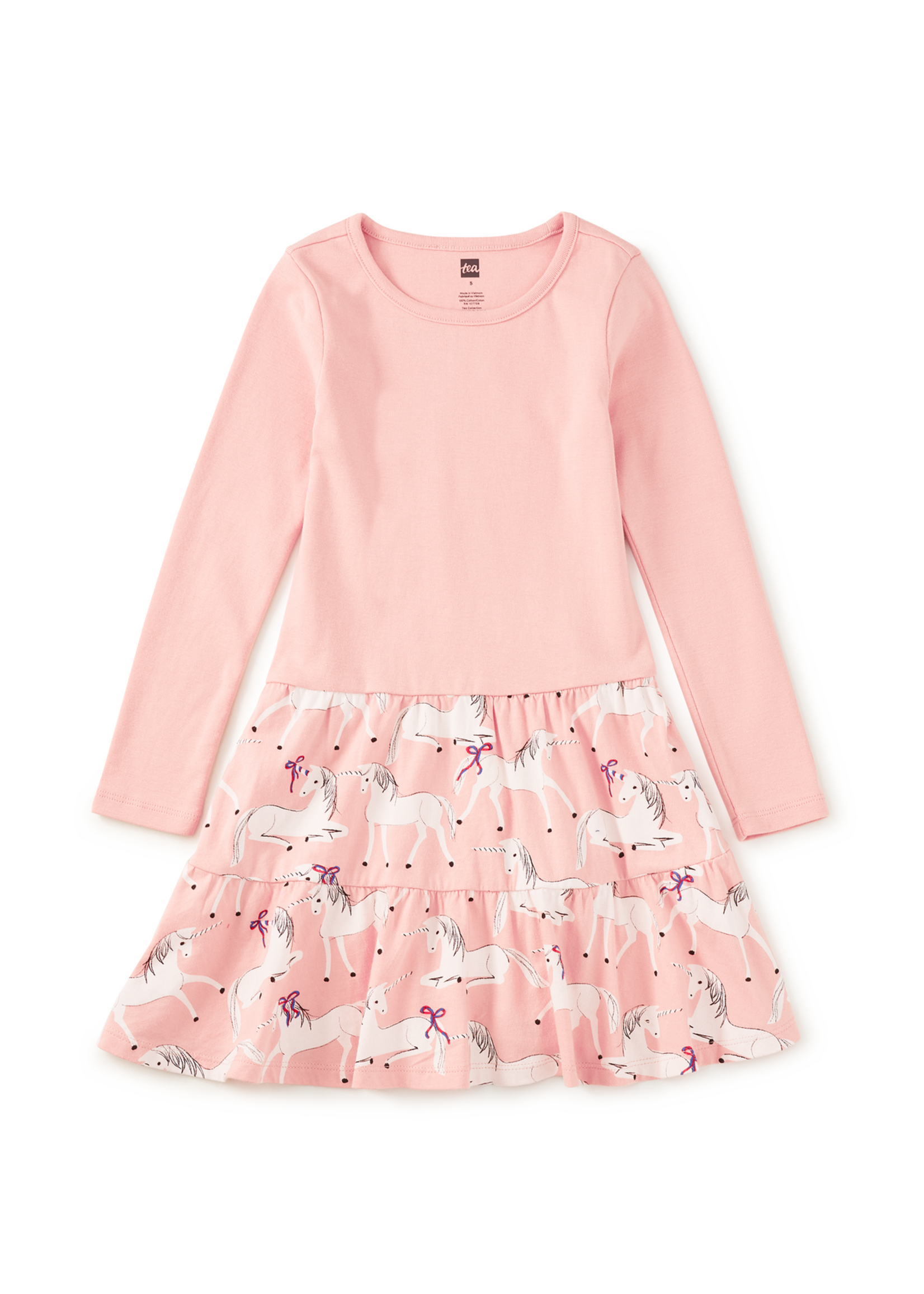 Tea Collection Tiered Skirted Twirl Dress Royal Meadow Unicorns