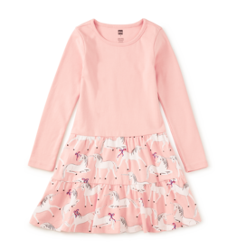 Tea Collection Tiered Skirted Twirl Dress Royal Meadow Unicorns