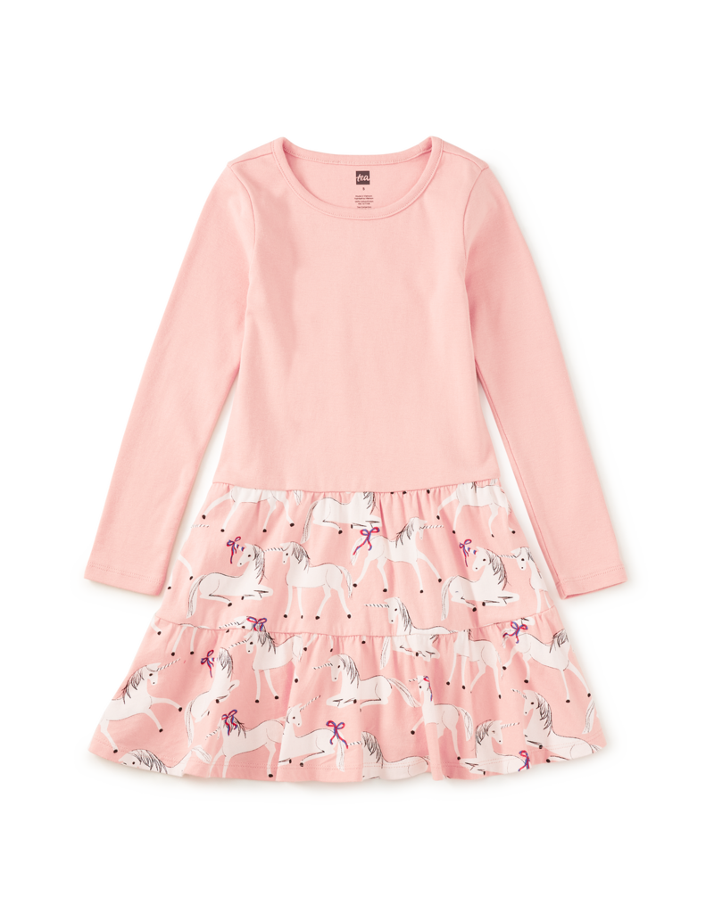 Tea Collection Tiered Skirted Twirl Dress Royal Meadow Unicorns