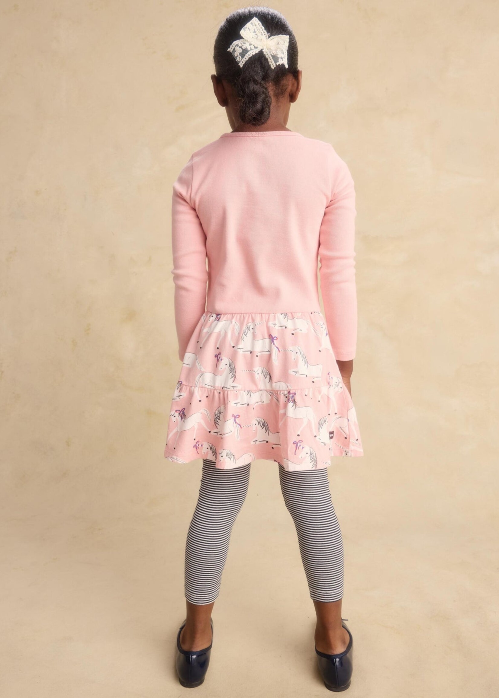Tea Collection Tiered Skirted Twirl Dress Royal Meadow Unicorns