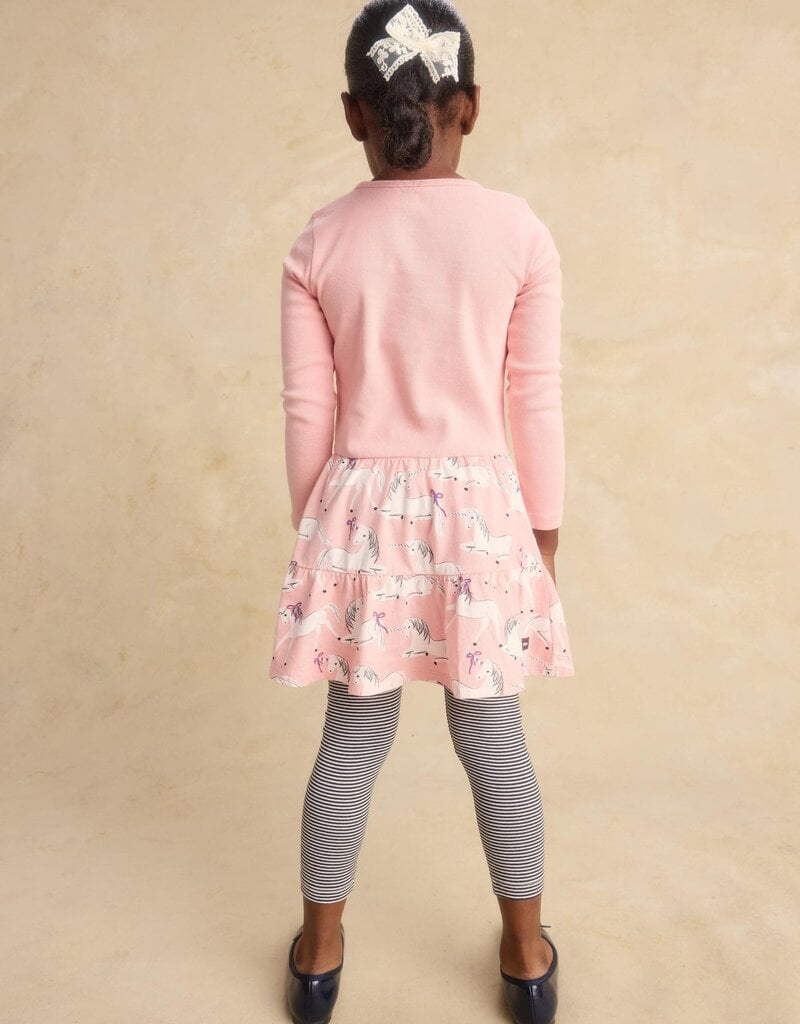 Tea Collection Tiered Skirted Twirl Dress Royal Meadow Unicorns