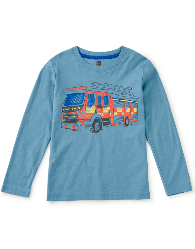 Tea Collection FIRE BRIGADE GRAPHIC TEE BLUE TIDE
