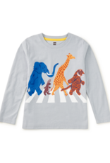 Tea Collection ABBEY ROAD ANIMALS GRAPHIC TEE CEMENT