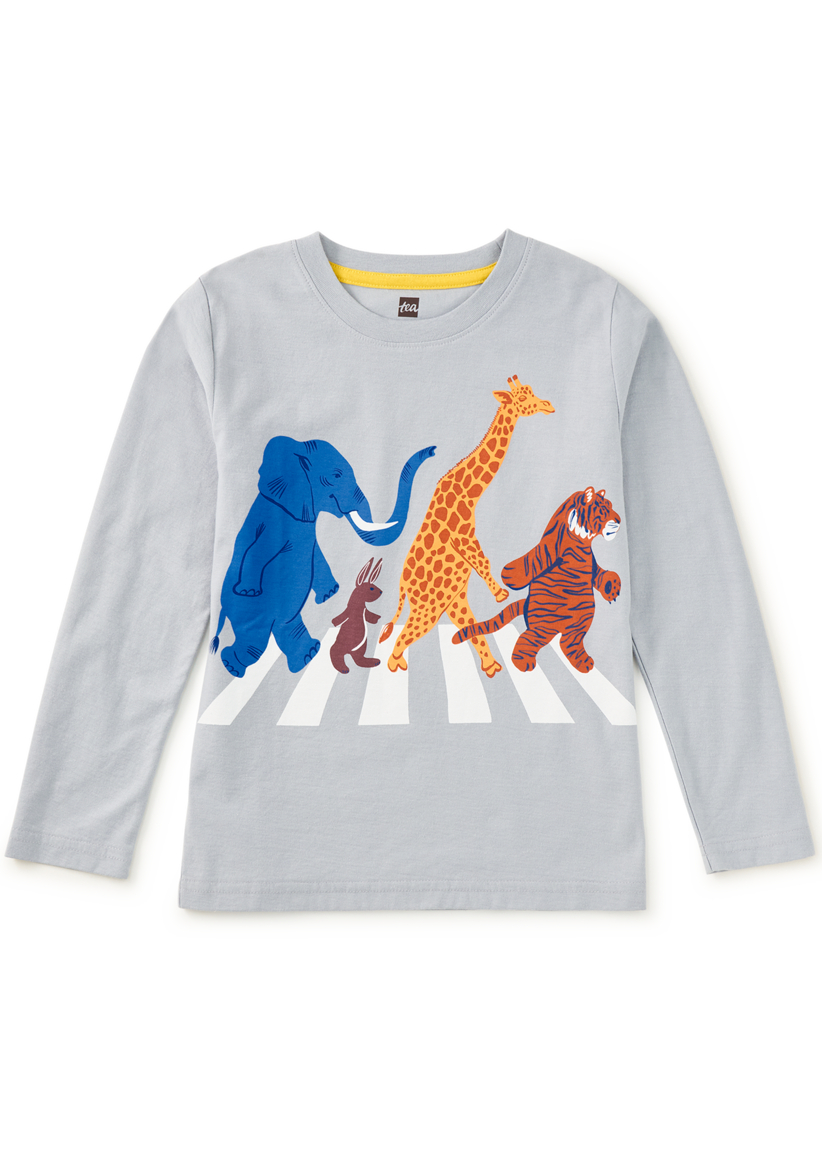 Tea Collection ABBEY ROAD ANIMALS GRAPHIC TEE CEMENT