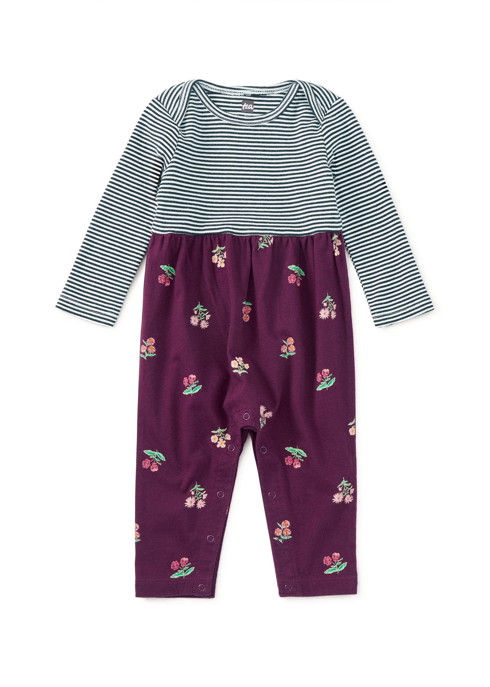 Tea Collection PRINT MIX BABY ROMPER MIDNIGHT POSY