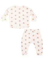 Rylee + Cru LLC LONG SLEEVE TEE + PANT SET PINK DAISIES