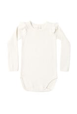 Rylee + Cru LLC SHOULDER RUFFLE BODYSUIT NATURAL