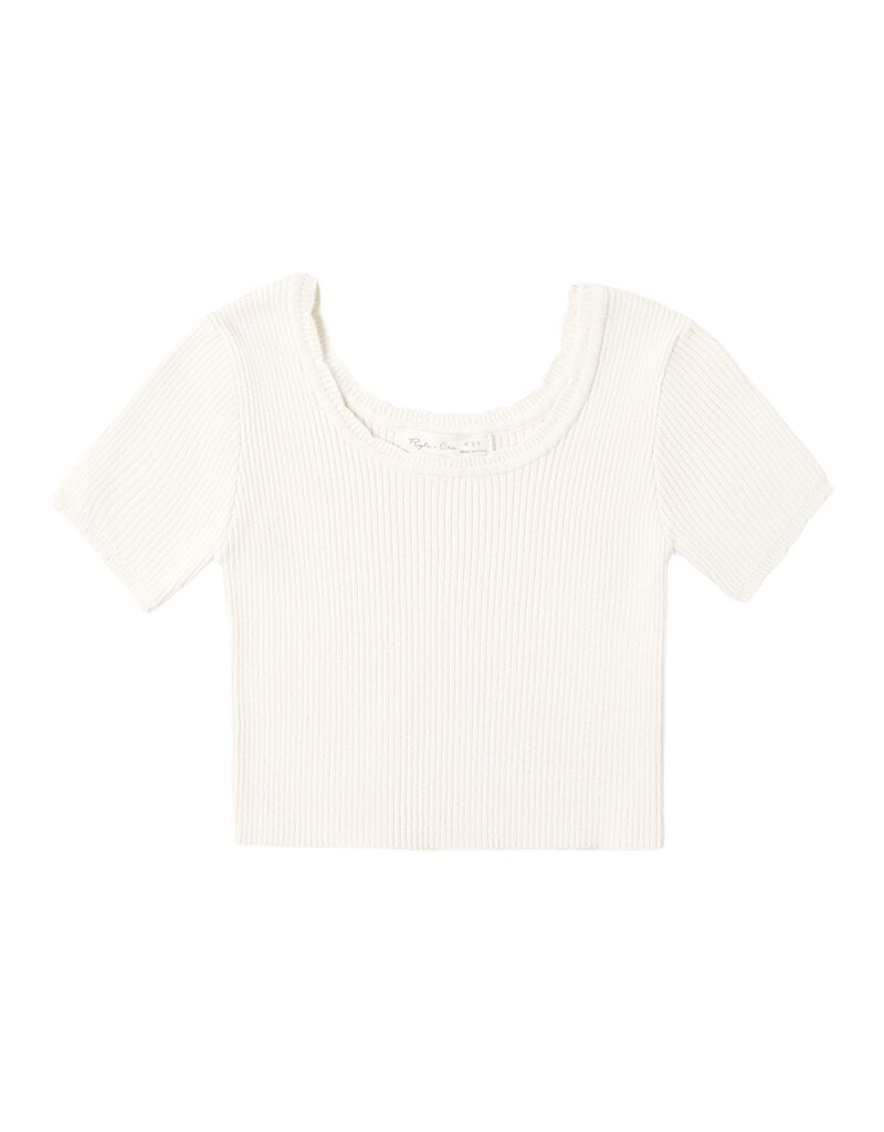 Rylee + Cru LLC SCALLOP TEE NATURAL