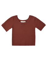 Rylee + Cru LLC SCALLOP TEE BRICK