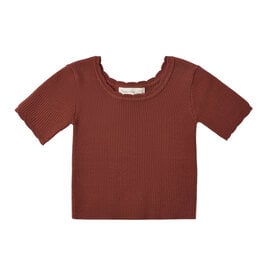 Rylee + Cru LLC SCALLOP TEE BRICK