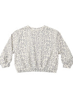 Rylee + Cru LLC OVERSIZED SWEATSHIRT BLUE LEOPARD