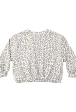 Rylee + Cru LLC OVERSIZED SWEATSHIRT BLUE LEOPARD