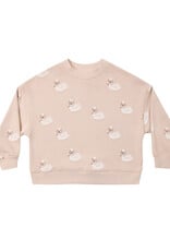 Rylee + Cru LLC BOXY PULLOVER SWANS BLUSH