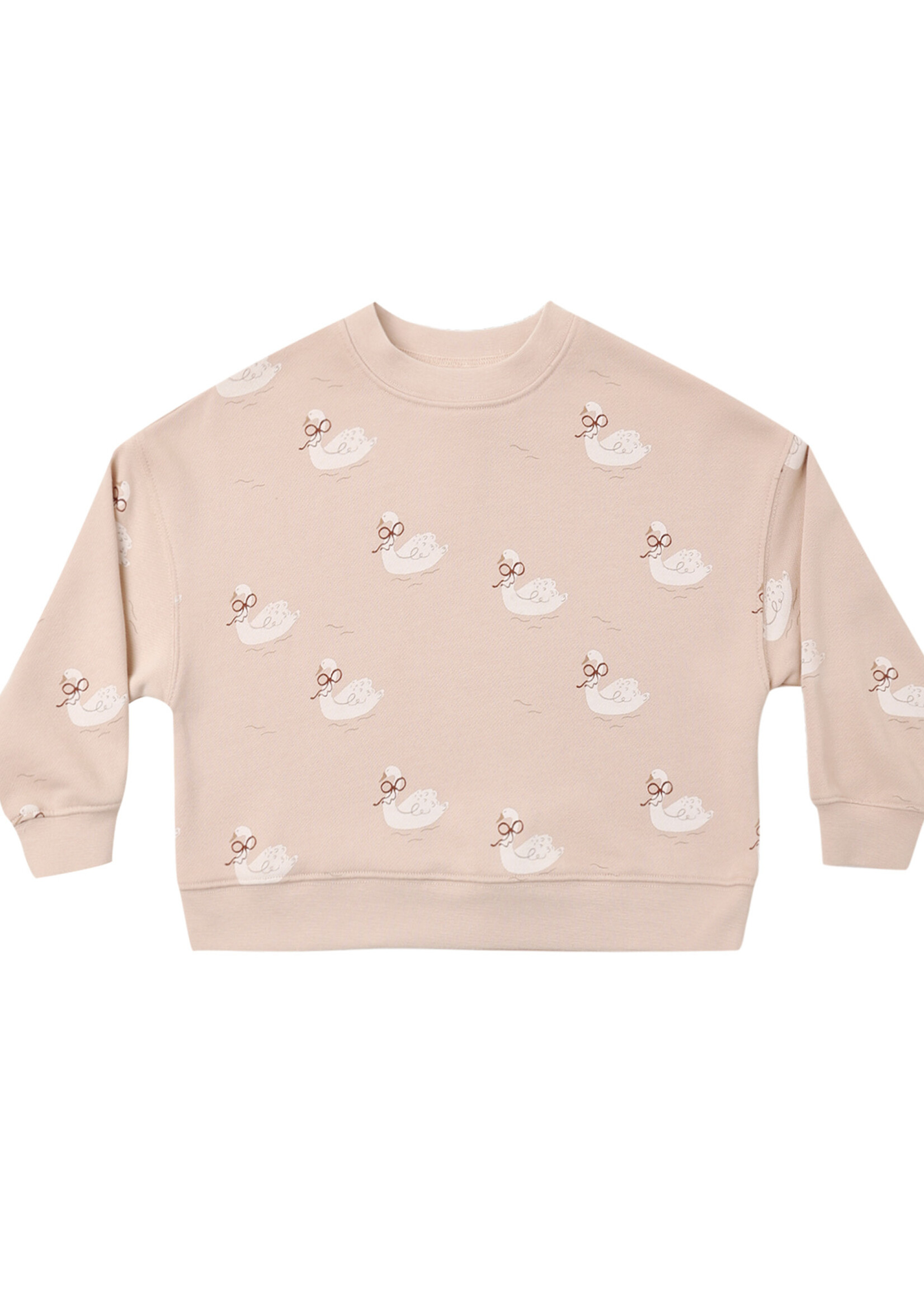 Rylee + Cru LLC BOXY PULLOVER SWANS BLUSH