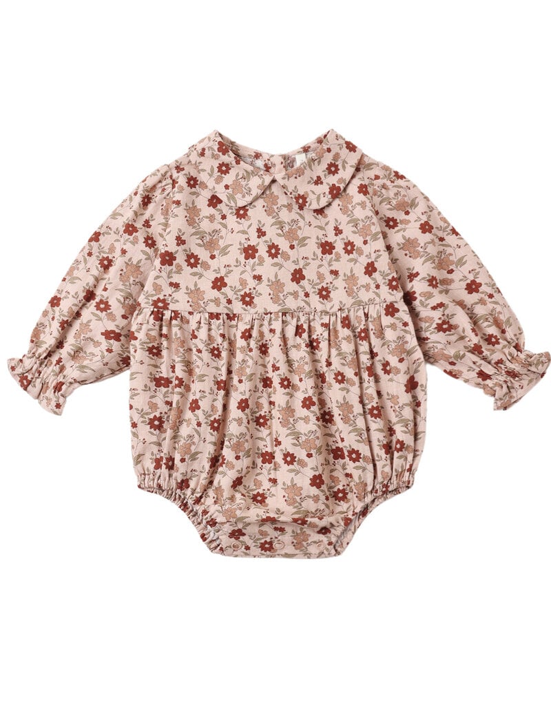 Rylee + Cru LLC CORA ROMPER PINK FLORAL BLUSH