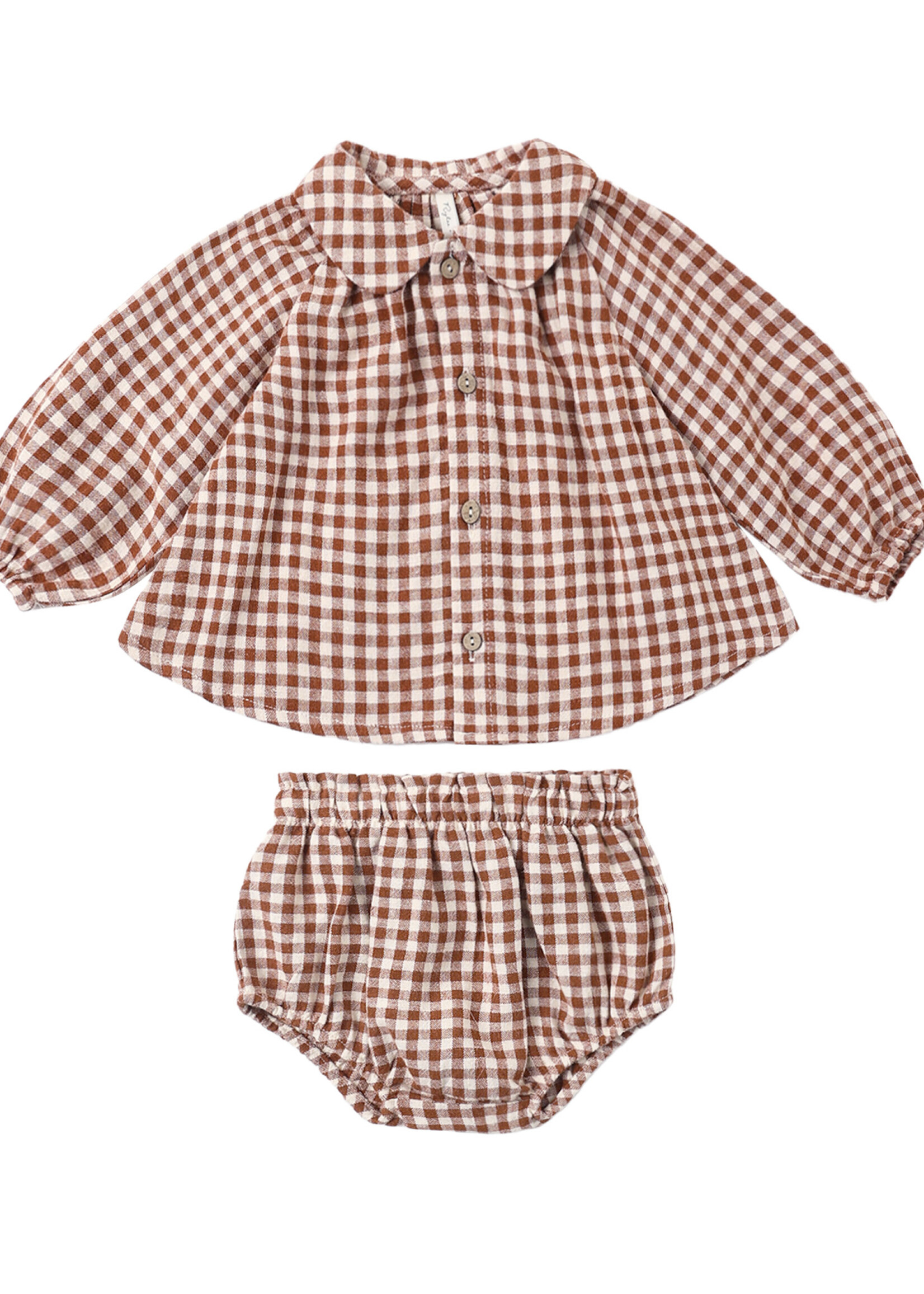 Rylee + Cru LLC NELLIE SET BRICK CHECK
