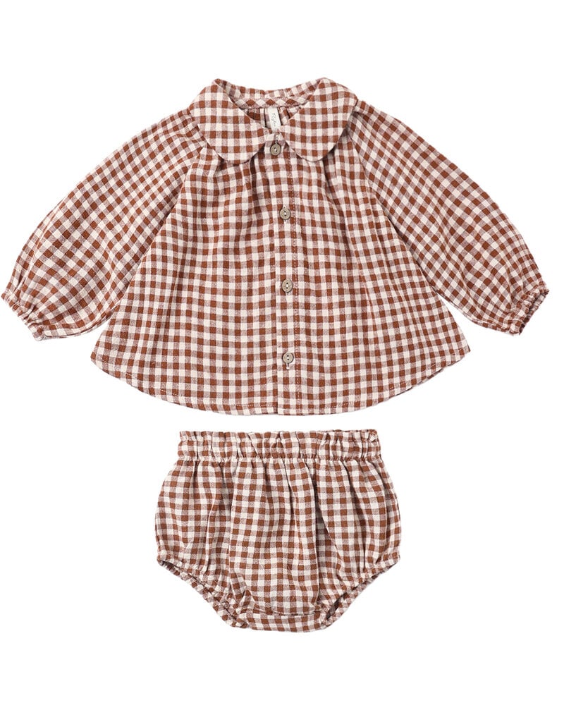 Rylee + Cru LLC NELLIE SET BRICK CHECK