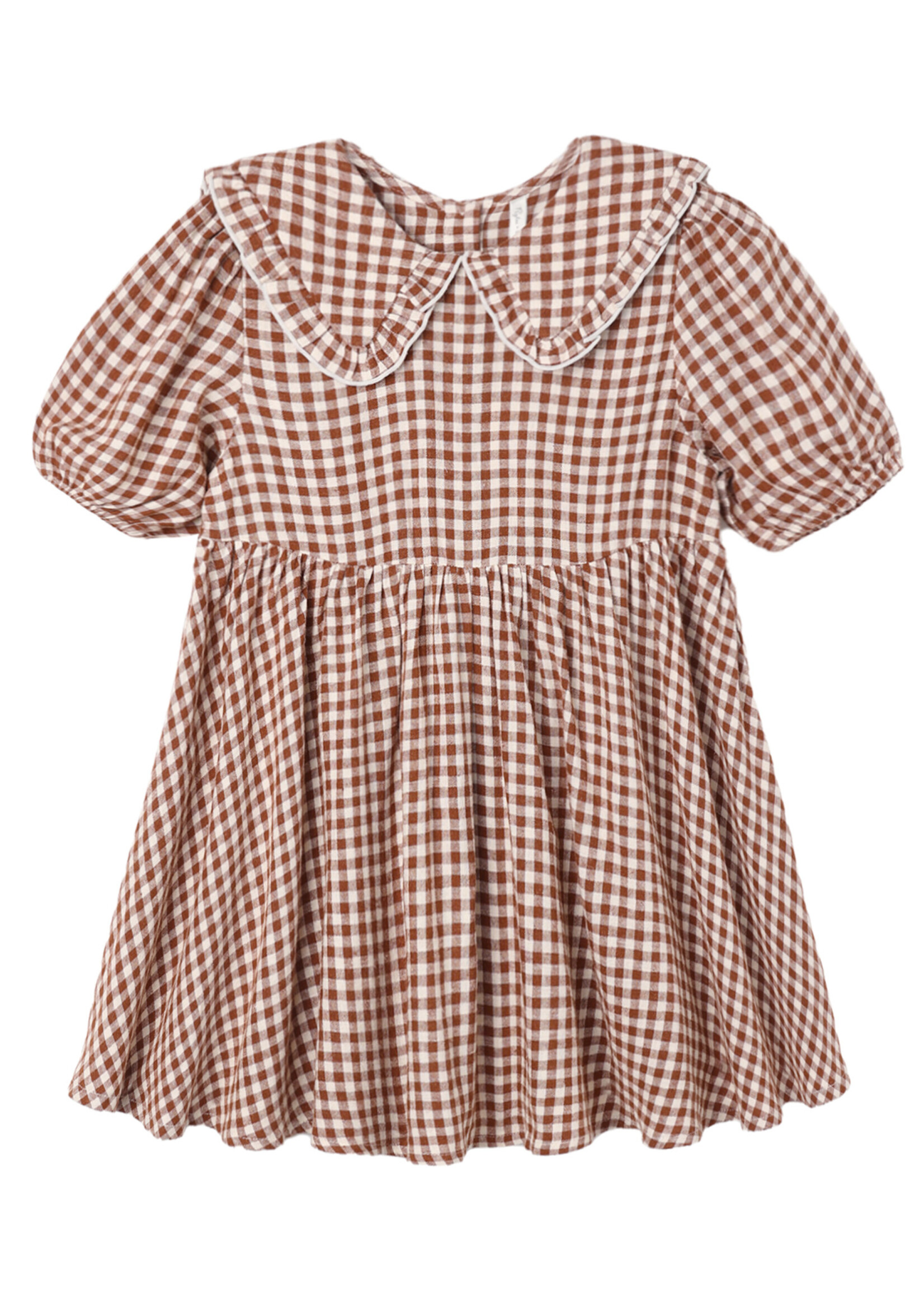 Rylee + Cru LLC CAMILLE DRESS BRICK CHECK