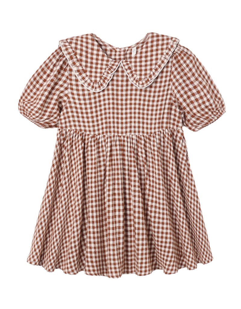 Rylee + Cru LLC CAMILLE DRESS BRICK CHECK