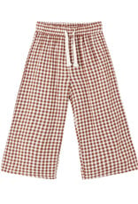 Rylee + Cru LLC WIDE LEG PANT BRICK CHECK