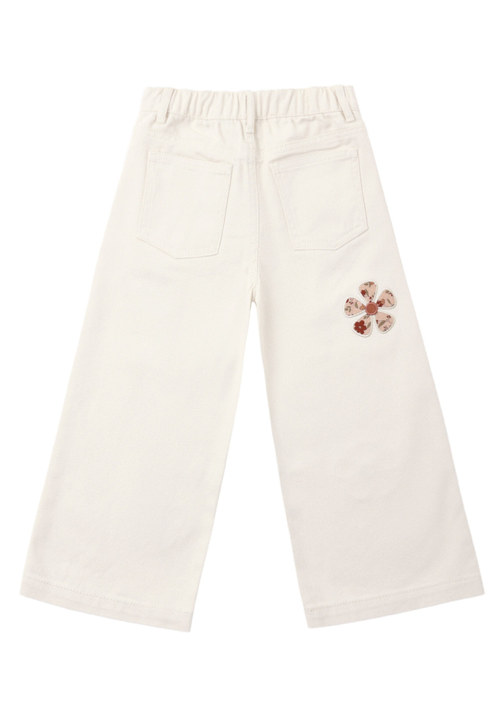 Rylee + Cru LLC STRAIGHT LEG PANT DAISY PATCHES NATURAL