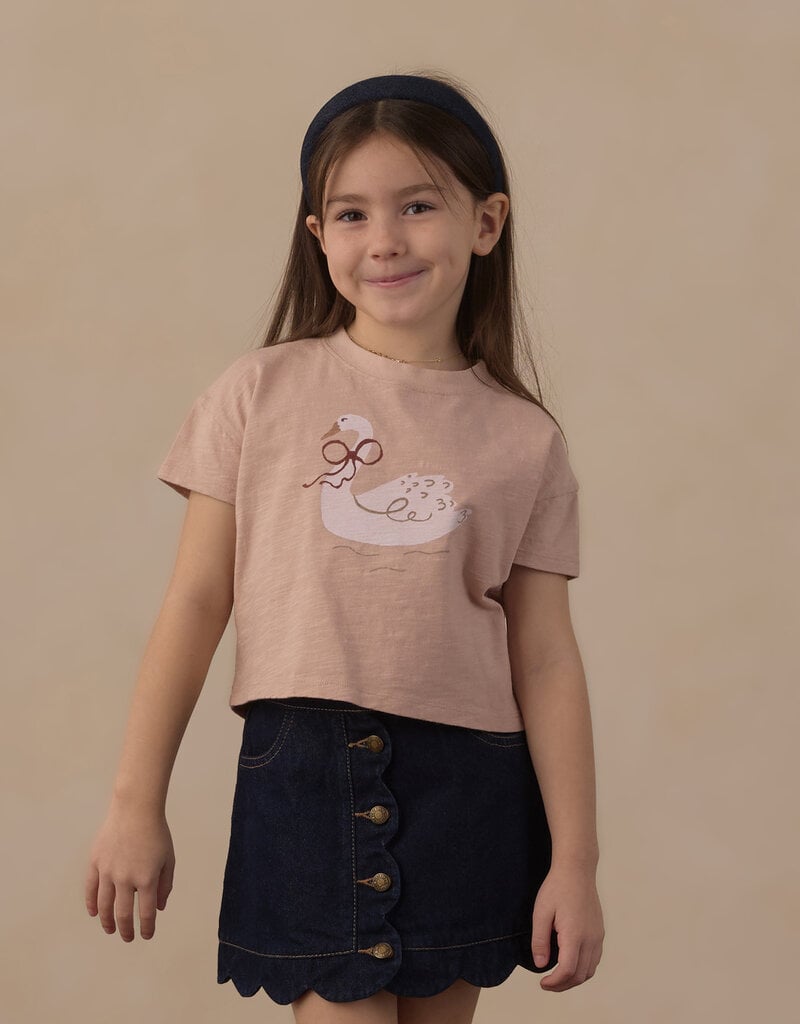 Rylee + Cru LLC BOXY TEE SWAN BLUSH